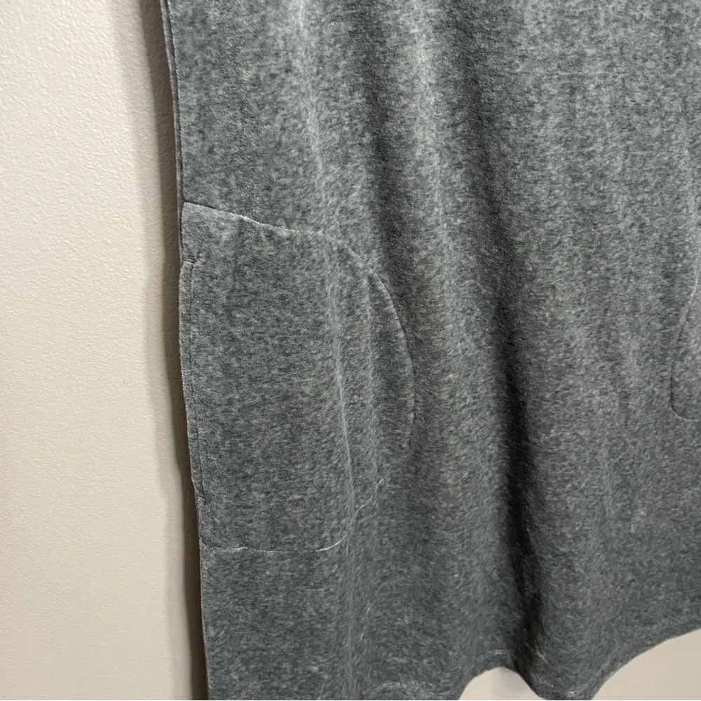 Pure Jill Shift Dress Gray Velour Pima Cotton Blend Raglan Long Sleeve - Image 5