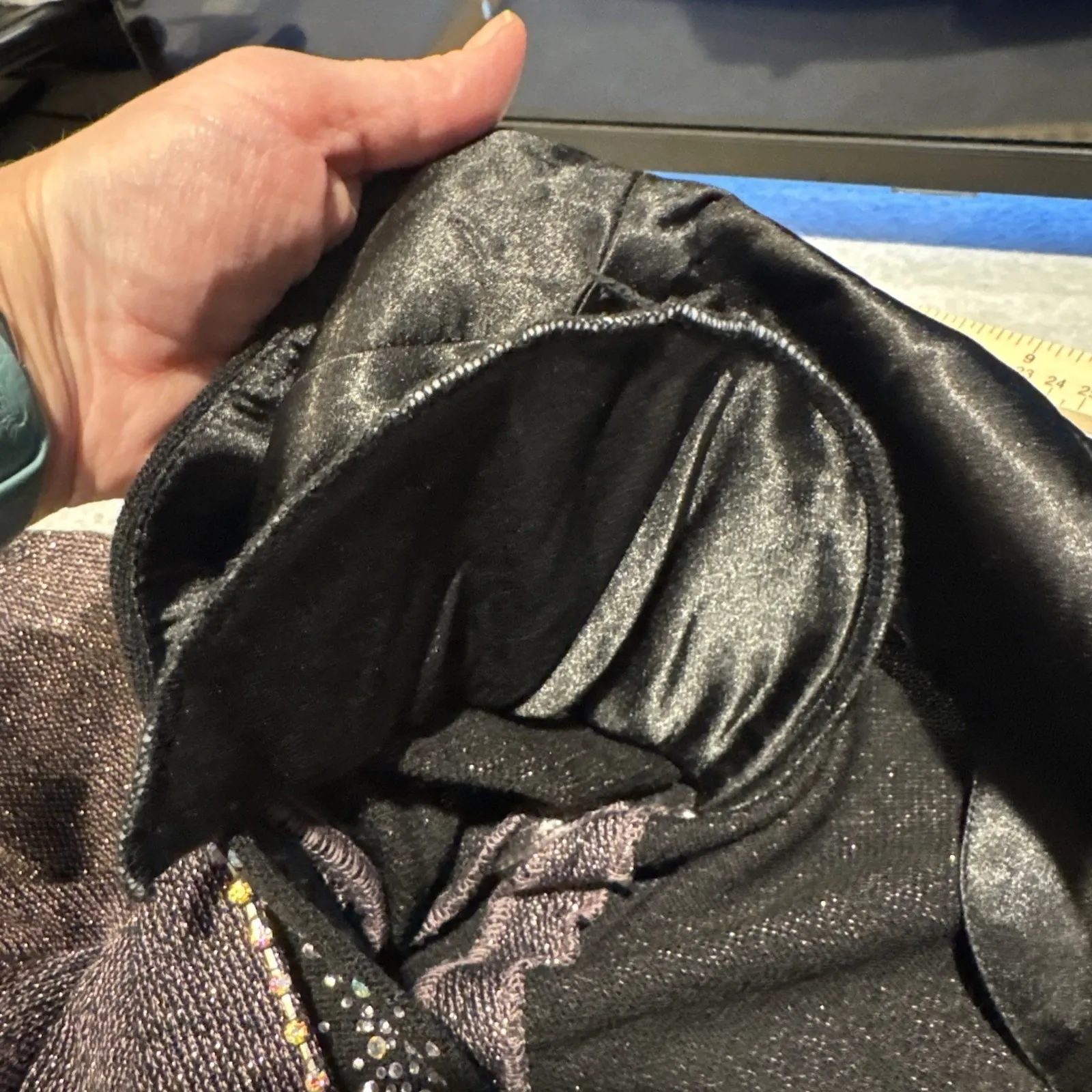 Vintage Donna Vinci Knit Formal Blazer Womens 14 Purple Pink Wool Blend Sparkle - Image 15