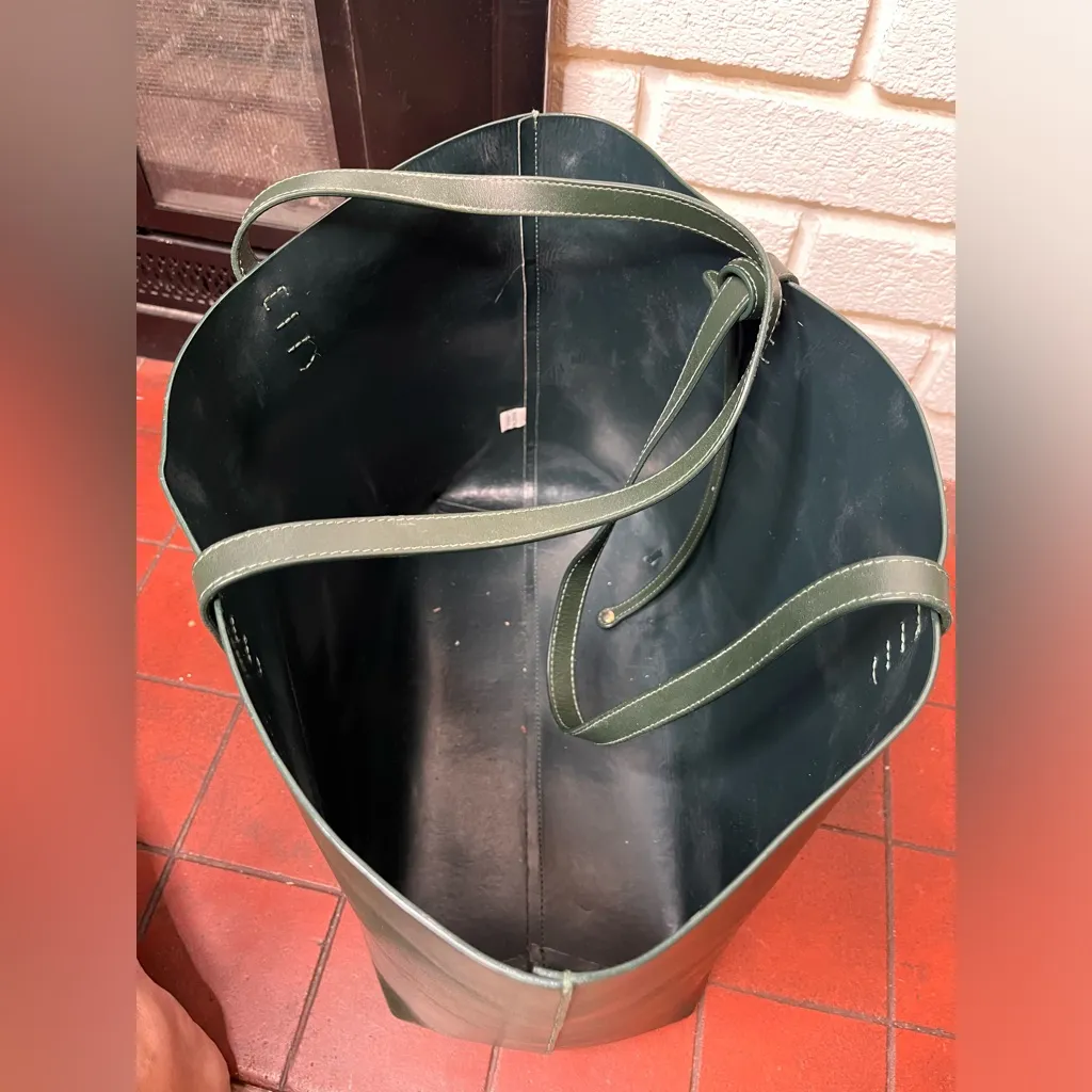 Mansur Gavriel women’s big green leather tote - Image 13