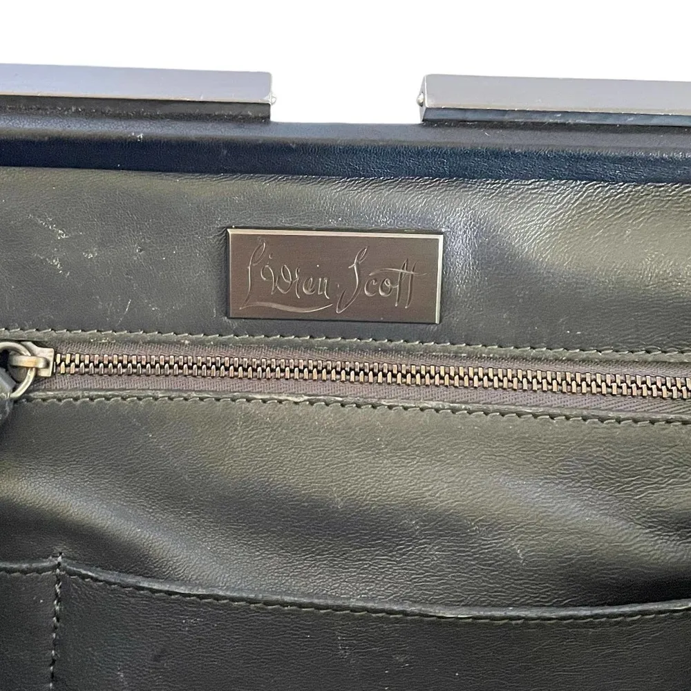 RARE L'Wren Scott Lula Black Leather Handbag Satchel Bag - Image 5