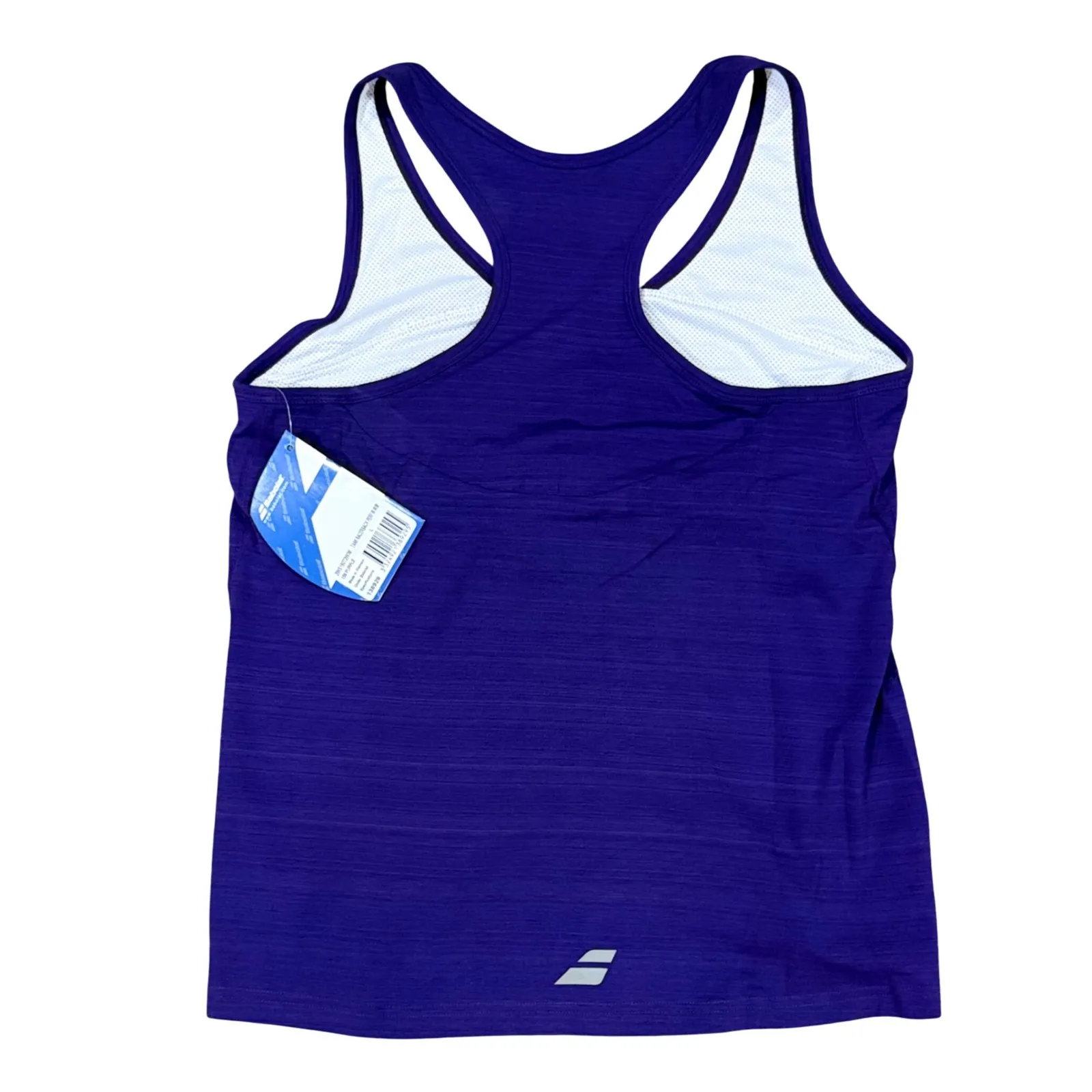Babolat Women's Purple Wimbledon Tennis Tank Racerback Performance Top Large White - Image 7