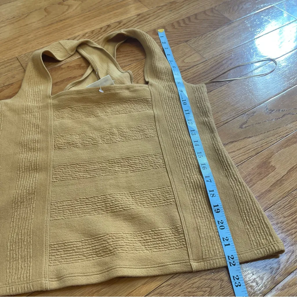 Anthropologie Maeve Crossback Tank in Yellow. NWOT. Size Medium . Retail- $88 - Image 7