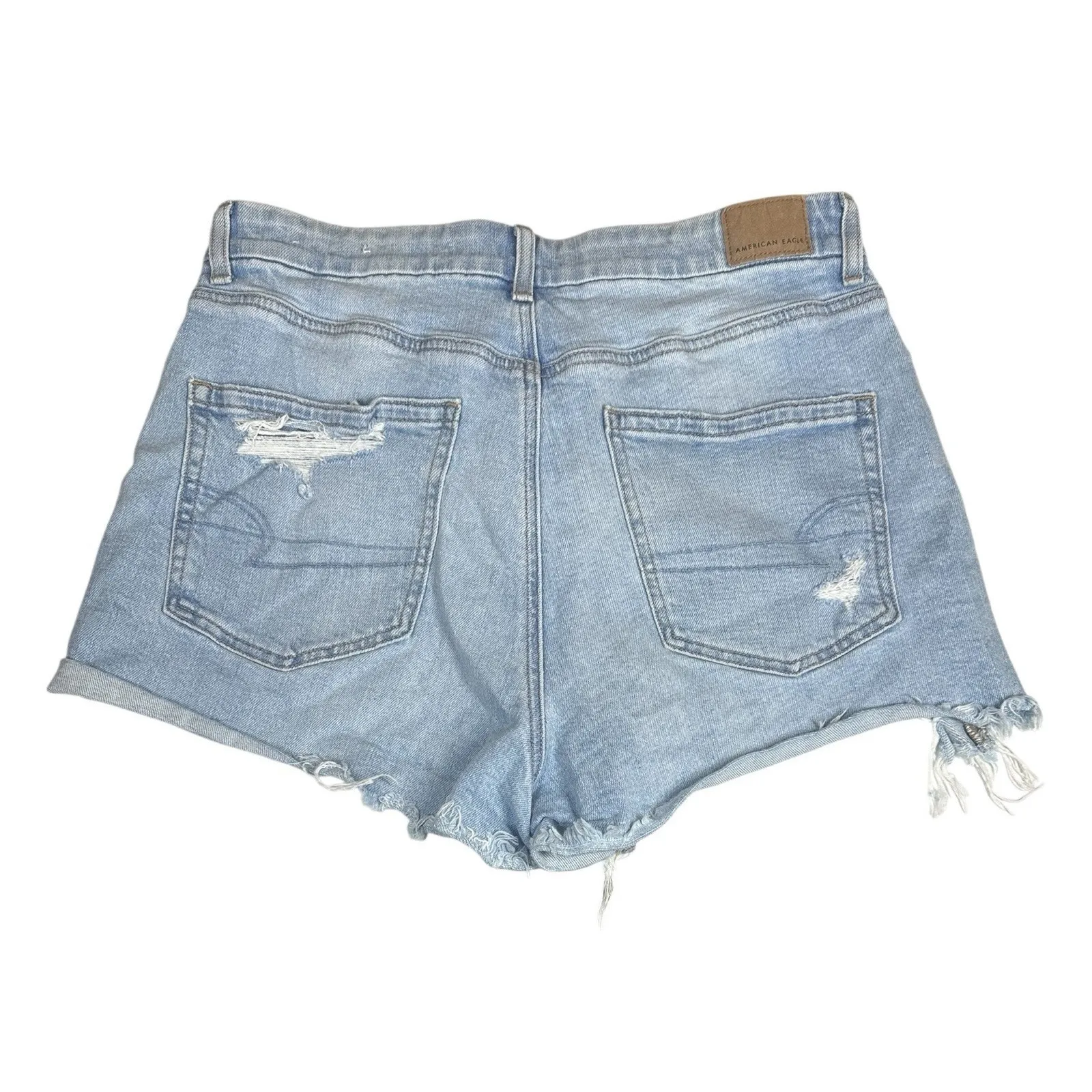 American Eagle Jean Shorts 30" Curvy 90's Boyfriend Blue Cut Offs Denim Tag 10 - Image 7