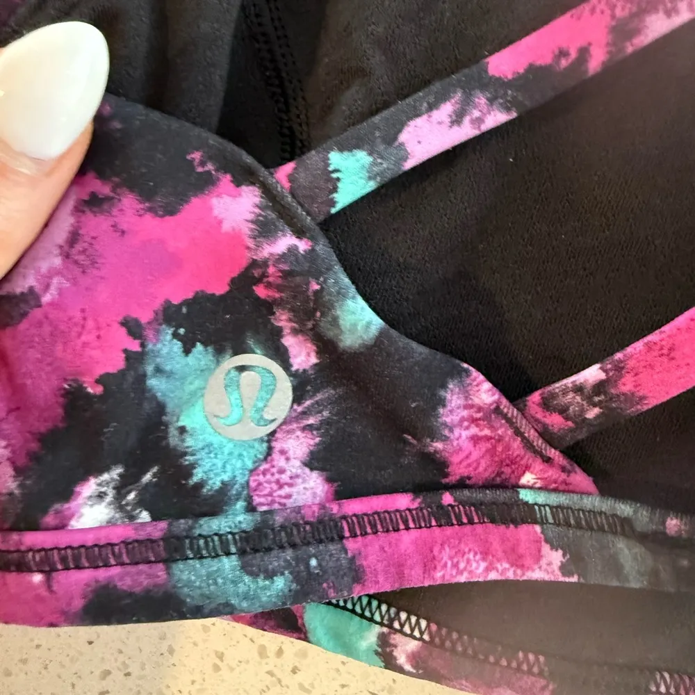 Patterned LuLu Lemon Sports Bra - Image 5