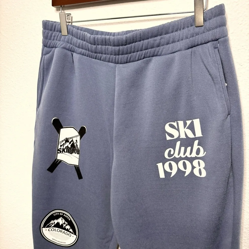 Love Streak Aspen Colorado fleece women jogger sweatpants size XL NWT Blue - Image 3