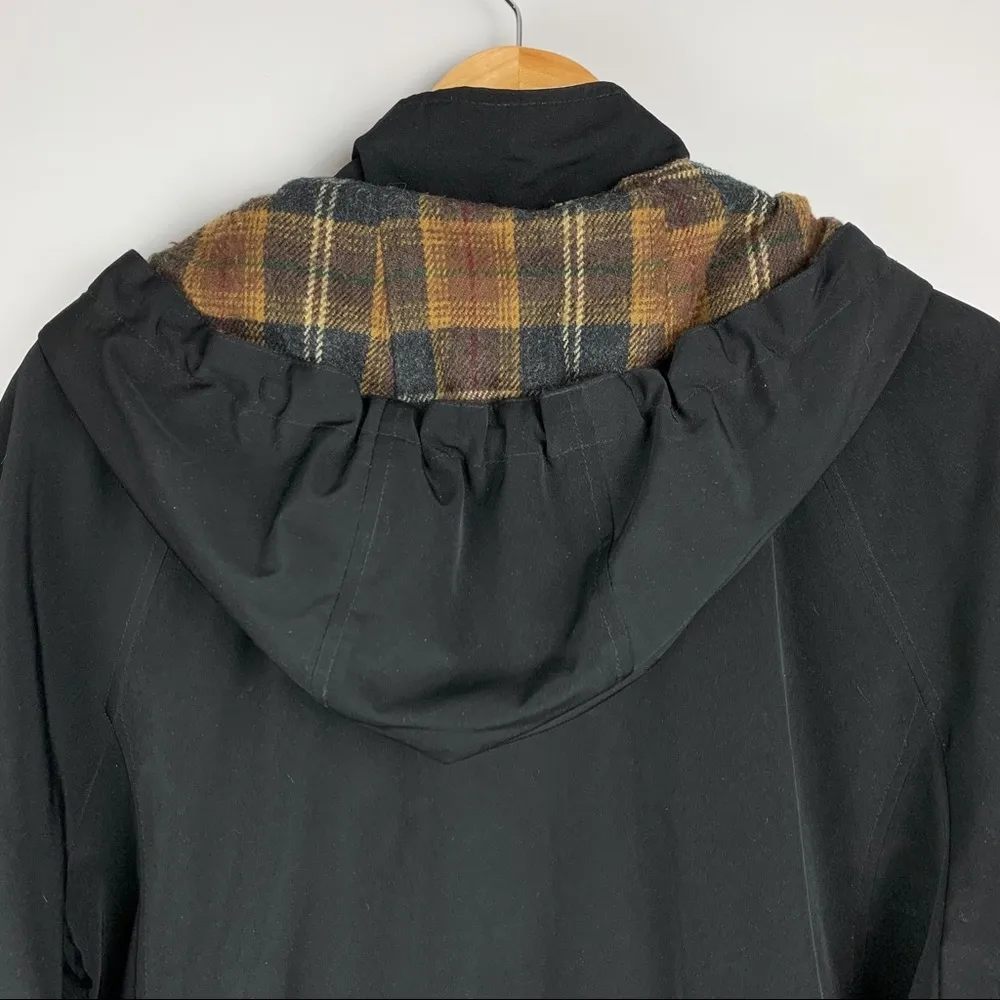 Braefair Black Tan and Plaid Jacket Coat Size L - Image 6