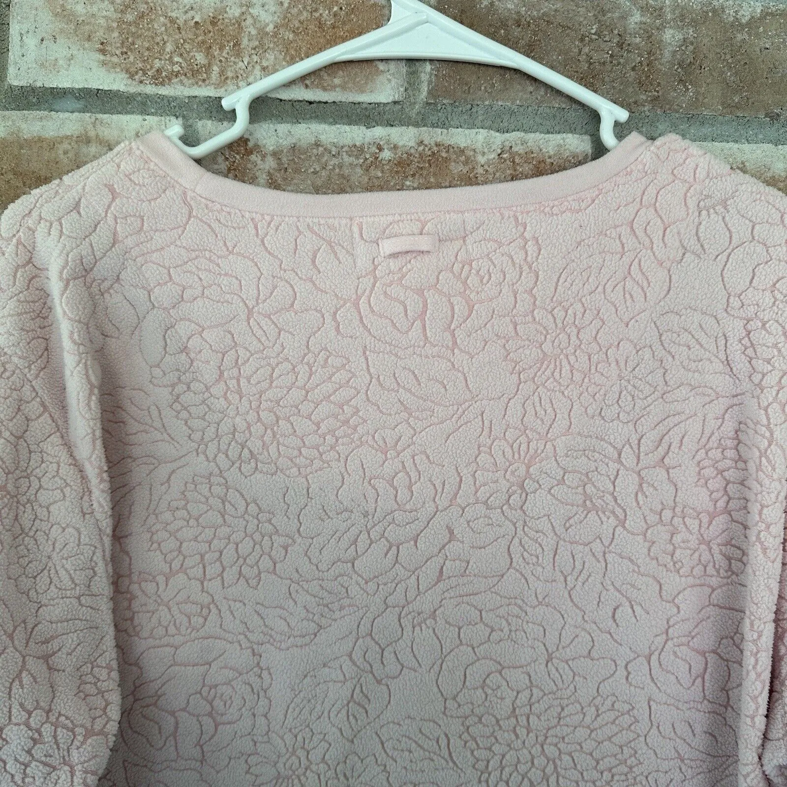 Vintage Oscar de la Renta Pink Floral Textured Sweater Large - Image 8