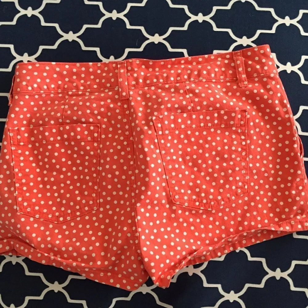 Splendid orange polka dot shorts size 4 100% cotton - Image 4
