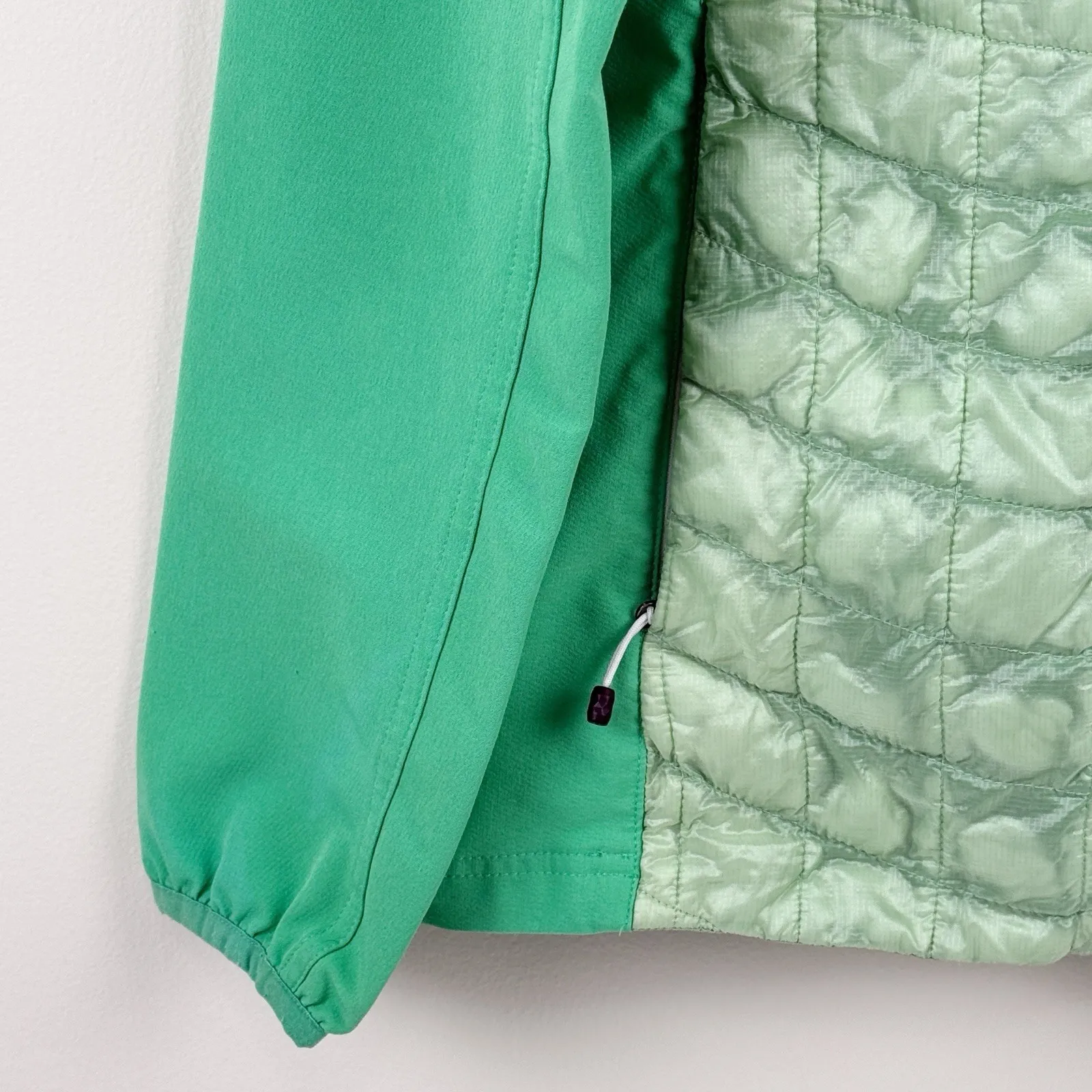 The North Face ThermoBall Hybrid Jacket Green Full Zip Hooded Women's Medium - Image 2