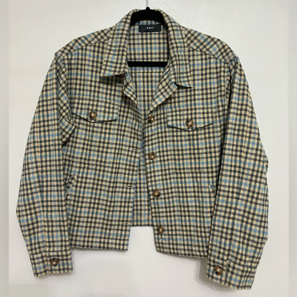 Able Gianna Plaid Shirt Jacket - Image 3