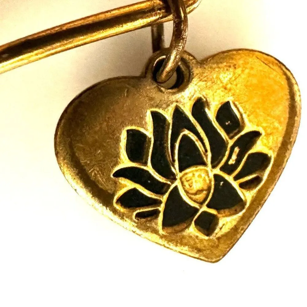 Alex and Ani 2015 Four lotus peace petals Bangle Bracelet - Image 4