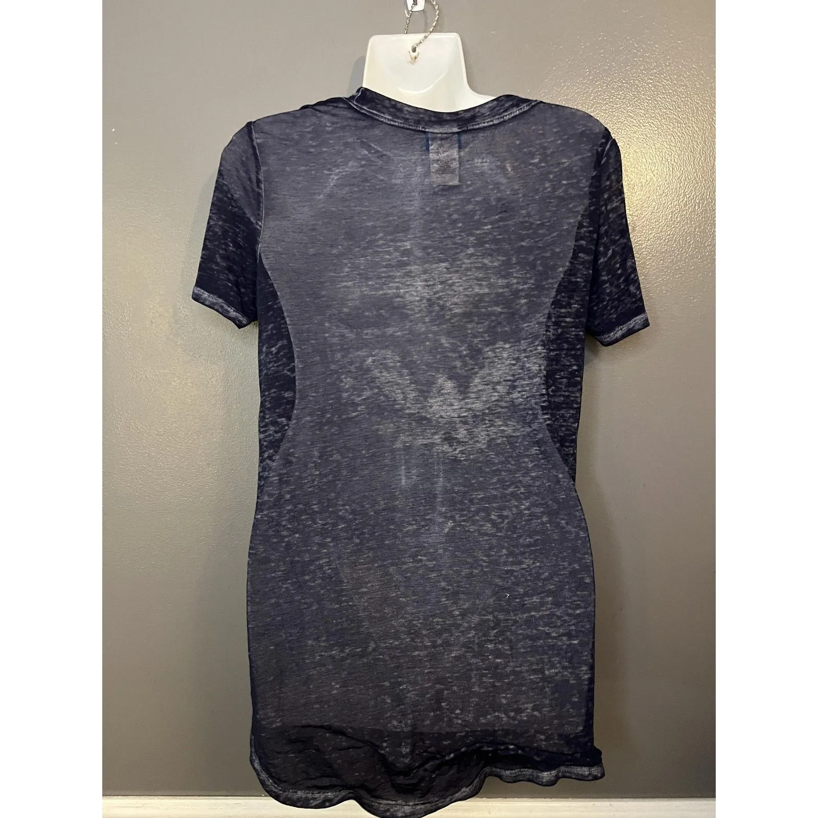 Wonder Woman Shirt Womens XS Navy Blue Burnout Graphic Short Sleeve DC Comics - Image 4