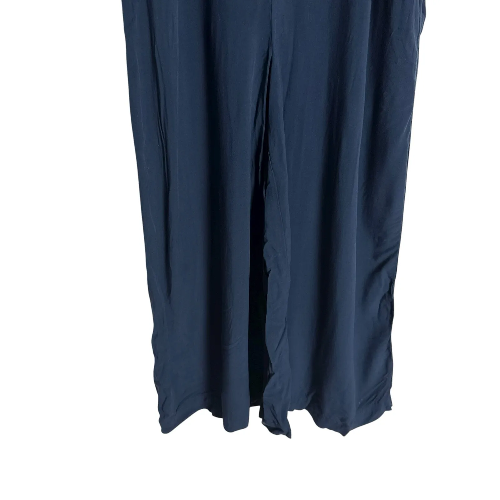 LOFT Navy Sleeveless Wide Leg V-Neck Casual Cami Jumpsuit Size XS Petite - Image 5