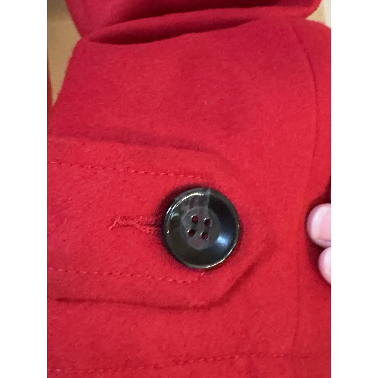 Celebrity Pink Women's‎ Red Double Breasted Hooded Peacoat Jacket Size XL XS - Image 6