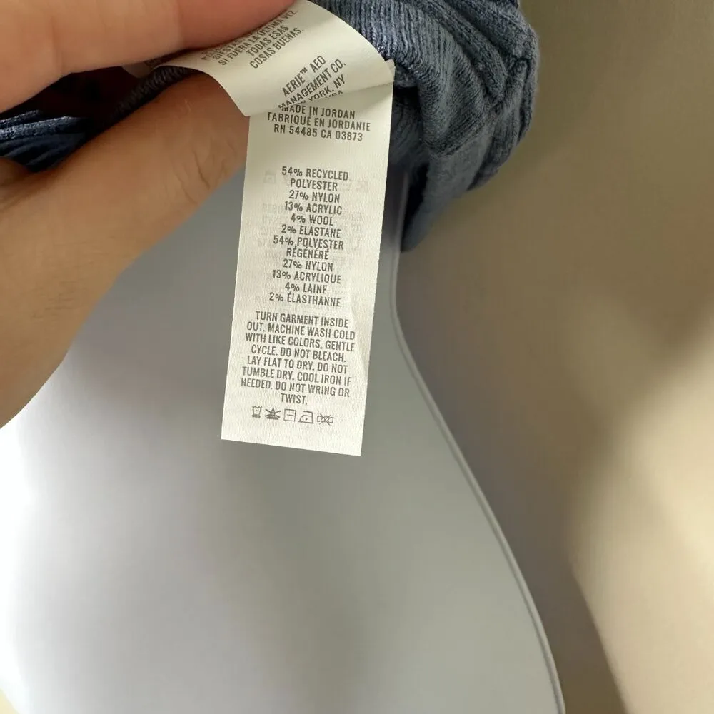 NEW Aerie Blue Take Charge Sweater Corset Tank Women's Medium - Image 4