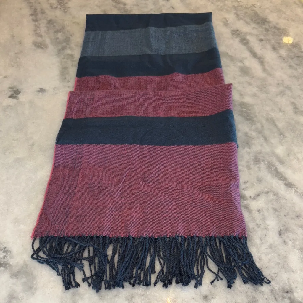 Stripe Scarf Blue - Image 2