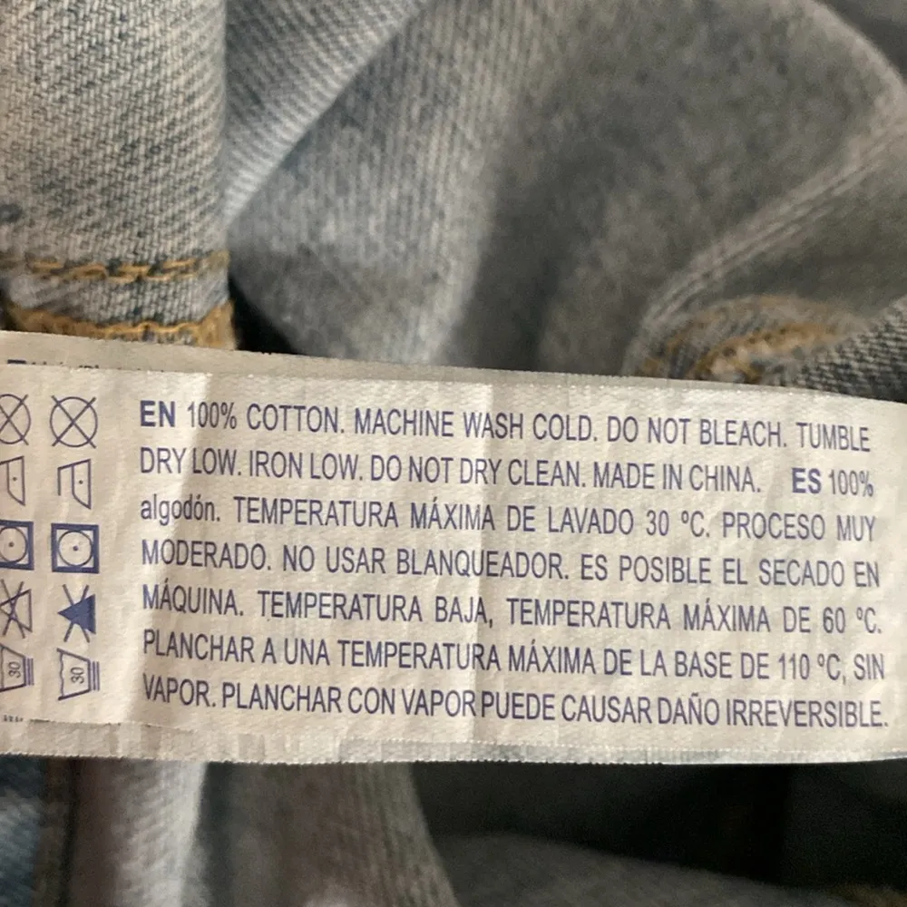 Forever 21 Blue jean denim button down A-line Mini Skirt size 27 100% cotton - Image 5