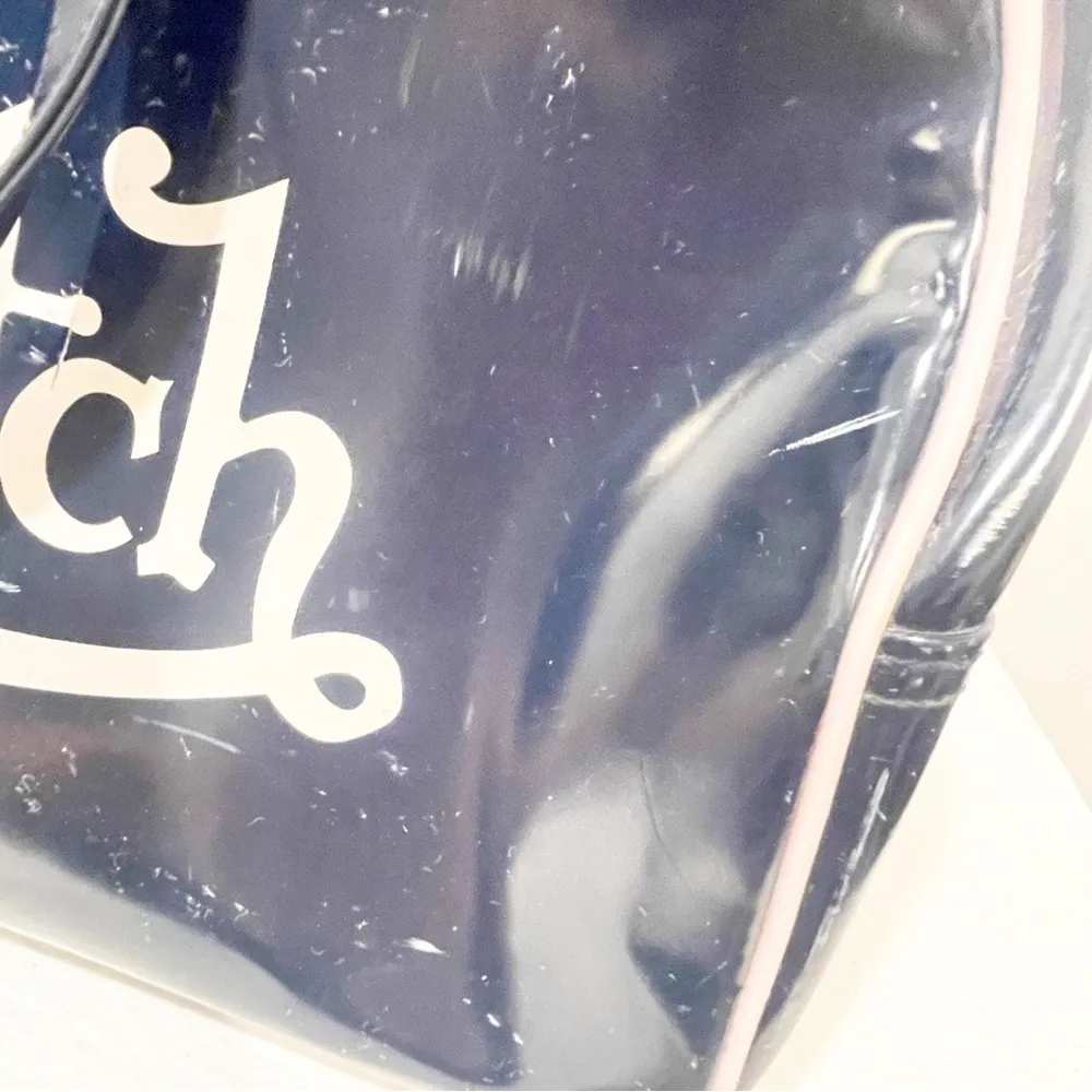 Von Dutch Navy Blue Rounded Bowling Bag Travel Duffle Vintage - Image 2