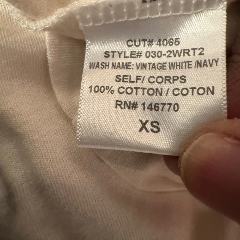 REDONE Let The Good Times Roll Cotton Ringer Women’s White T-Shirt Size XS - Image 11