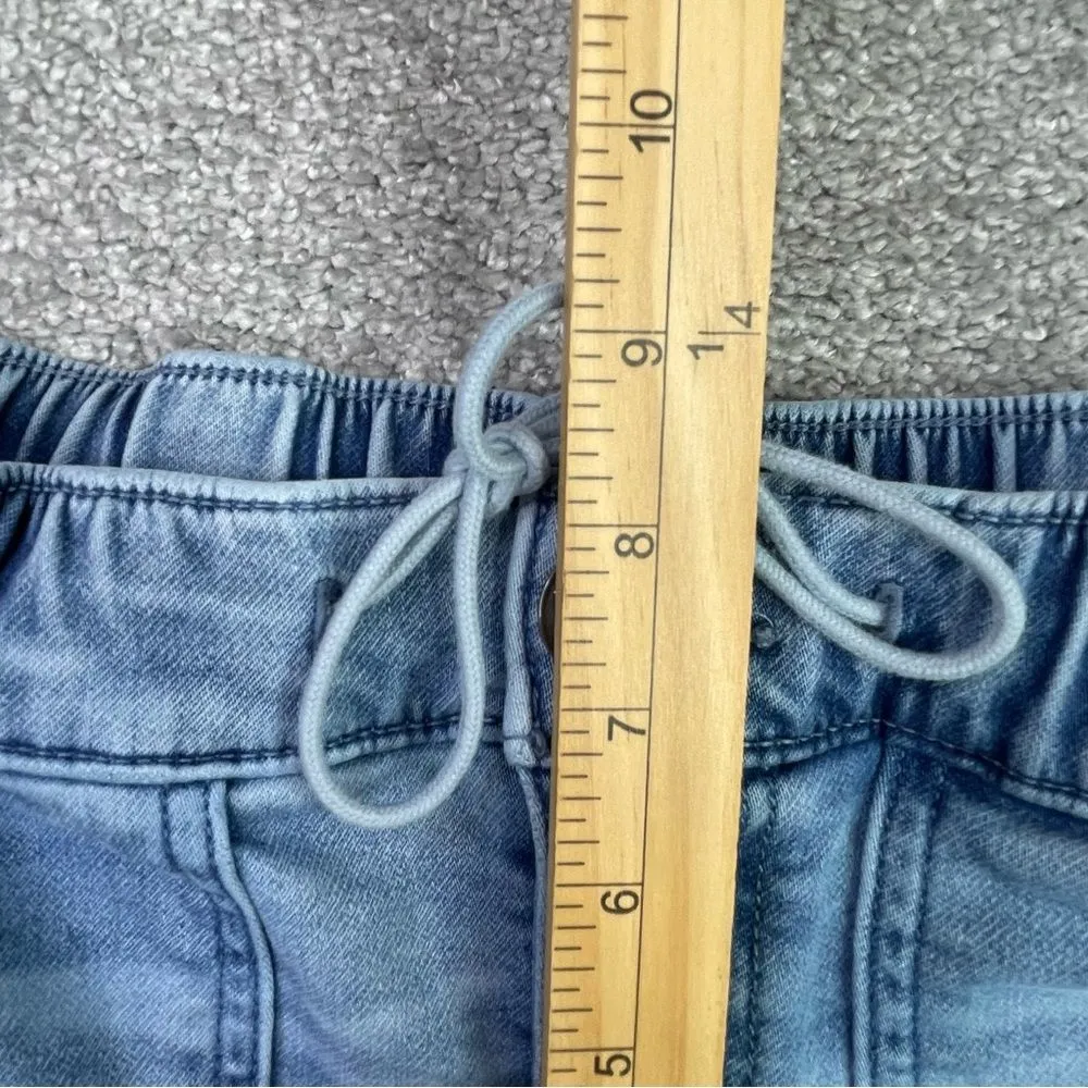 American Eagle Jeans Women’s 0 Blue Jogger Low Rise Elastic Waist Light Wash - Image 9