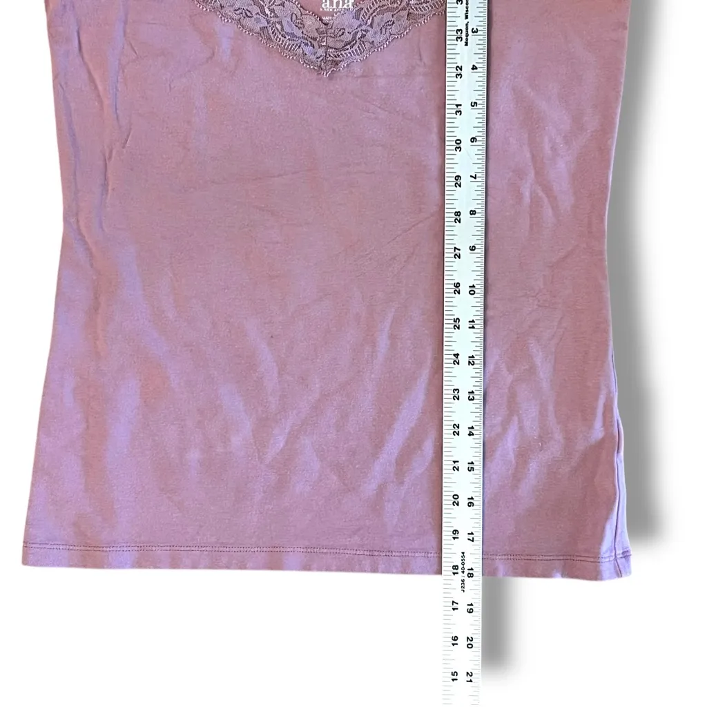 Ana Y2K Pink Lace Trim Fairycore Spaghetti Straps Top Camisole Tank Top Large - Image 5