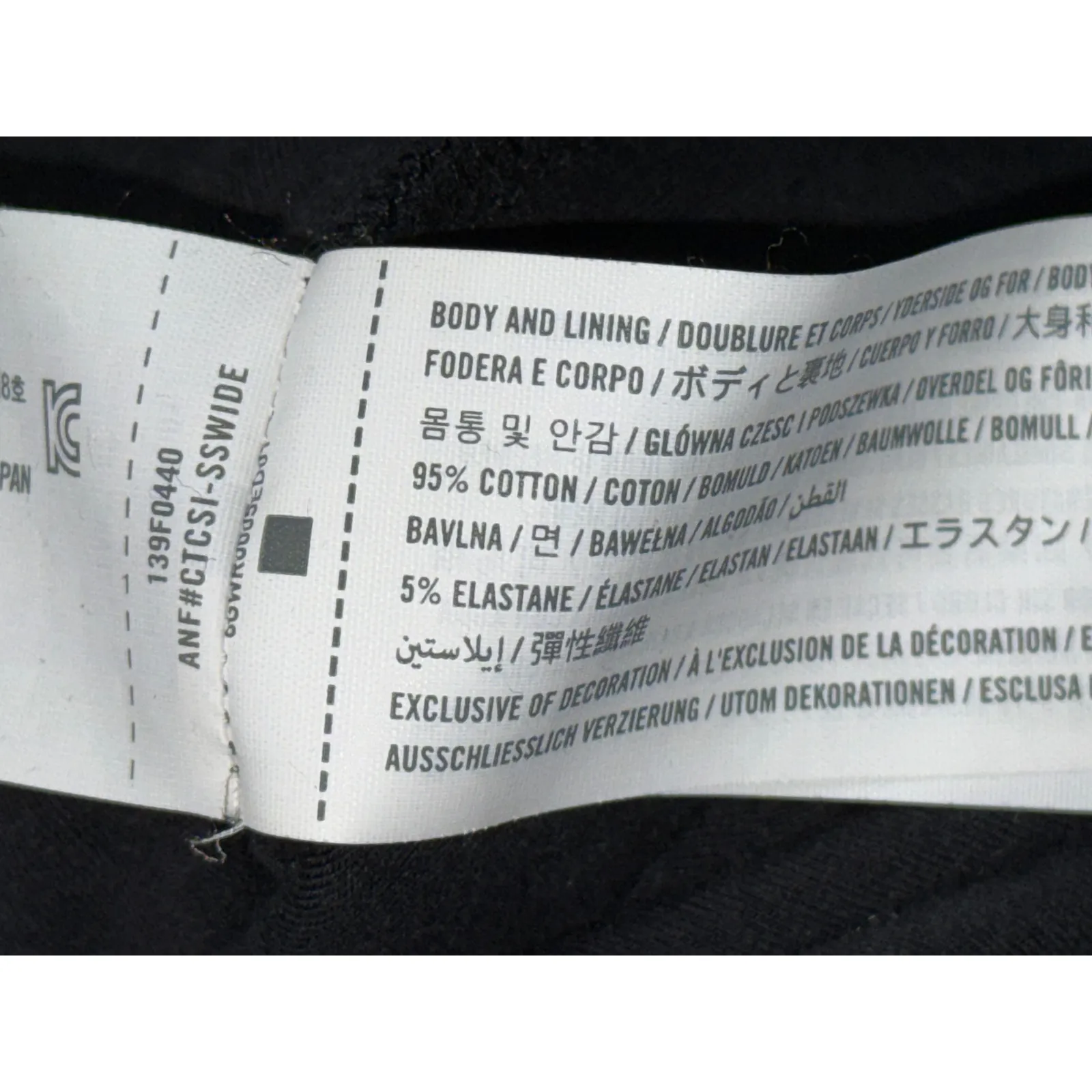 Abercrombie & Fitch Black Knit Cotton Square Neck Long Sleeve Bodysuit Womens XL - Image 4