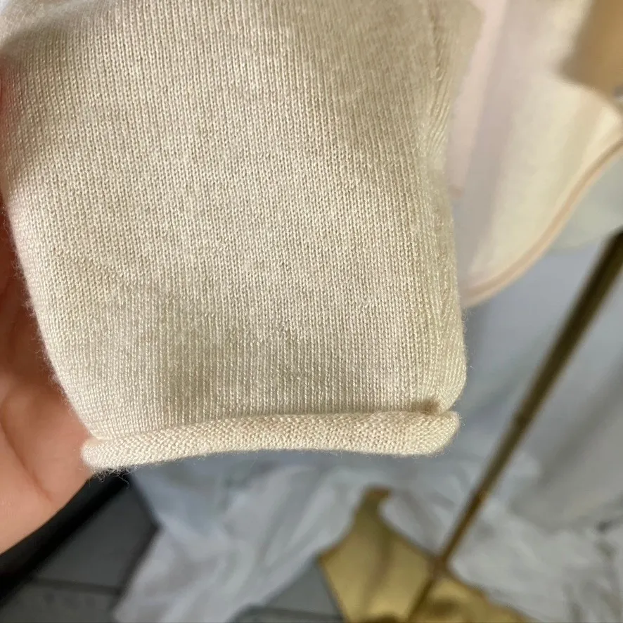 Ralph‎ Lauren Womens Drape Open Front Cardigan Sweater Knitwear Cream Luxury - Image 6