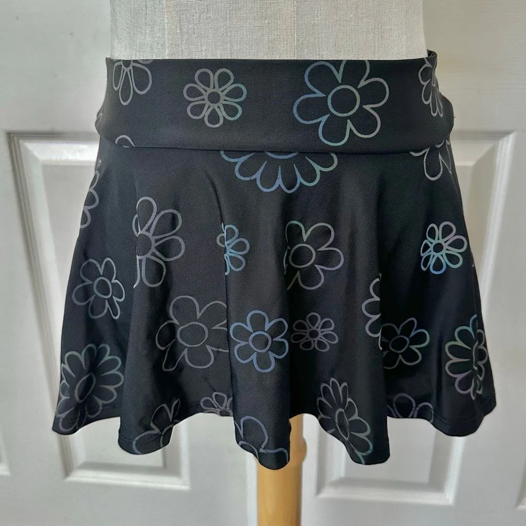 iHeartRaves Rainbow Reflective Daisy Mini Skirt - Size S - Image 2