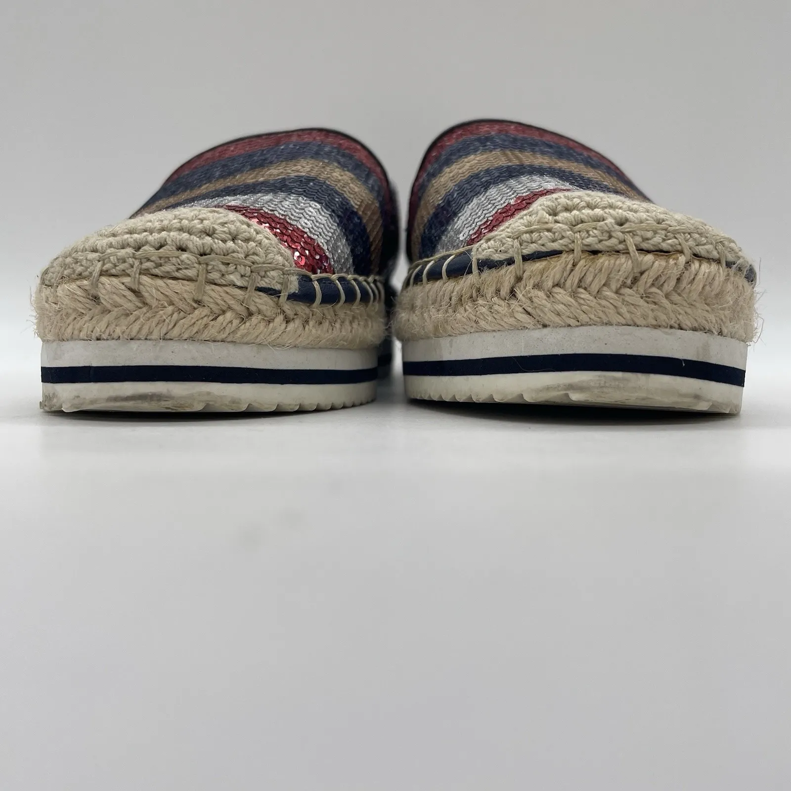 Tommy Hilfiger Womens 6.5‎ Shoes Flats Corliss 2 American Flag Sequin Espadrille - Image 9