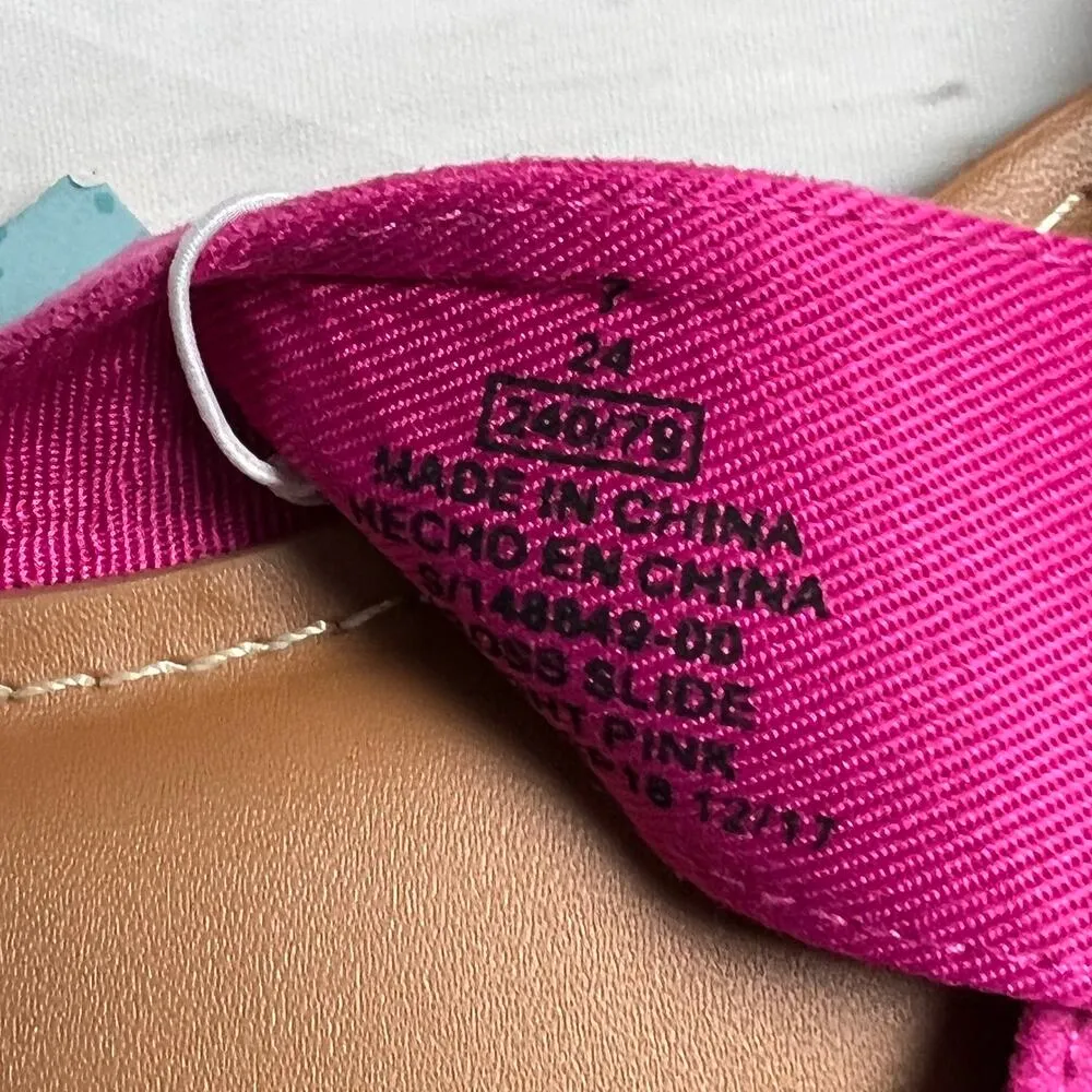 Old Navy Bright Pink Cross Strap Slide size 7 - Image 15