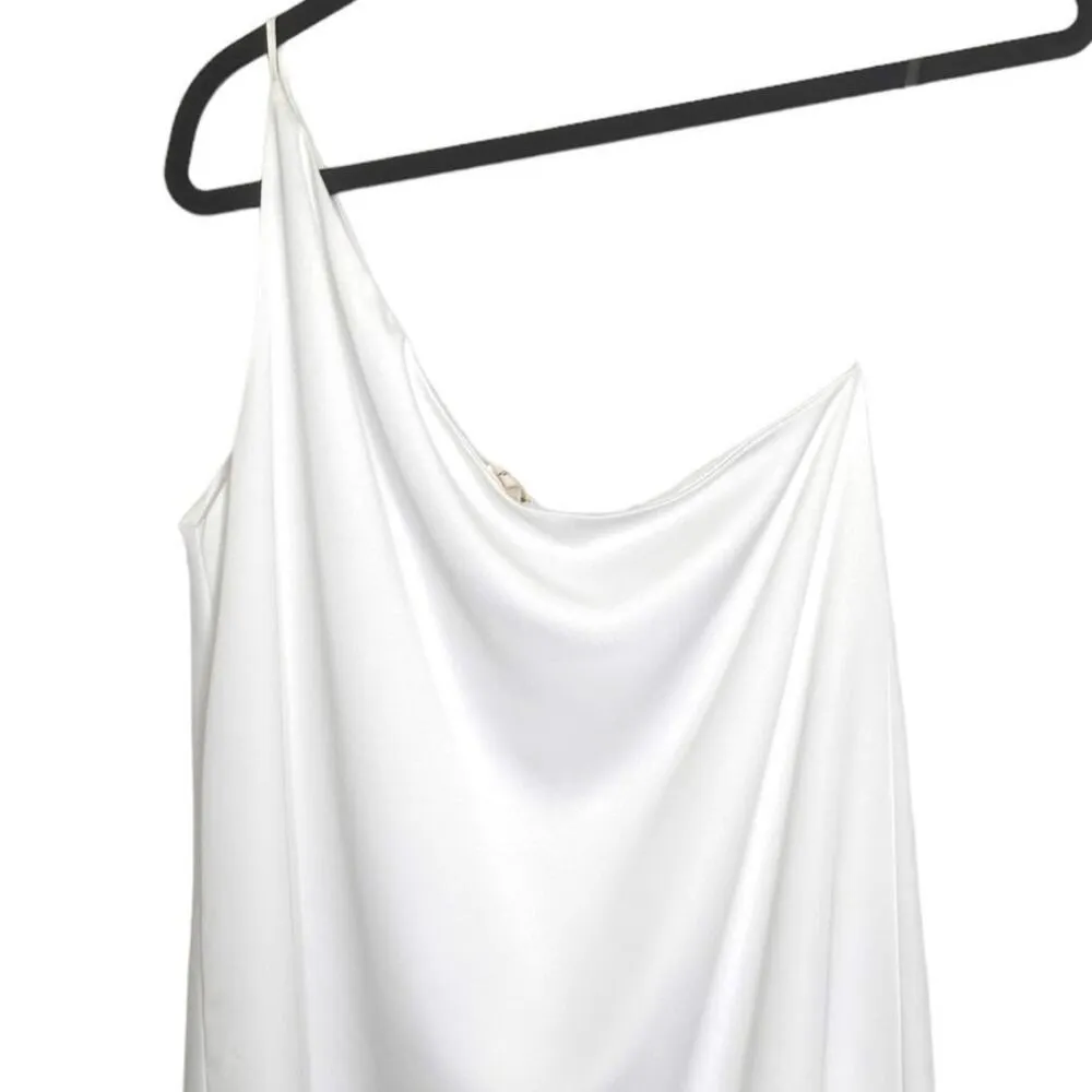 Tyche  Flowy Blouse One Shoulder Pullover Top Sleeveless Tunic Shirt White L NWOT - Image 3