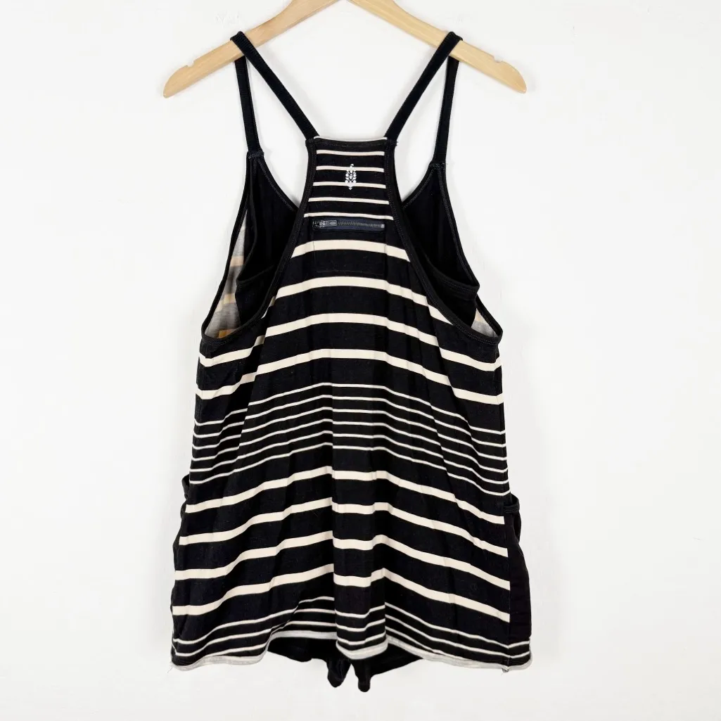 Free People Movement Hot Shot Printed Mini Dress in Spring Stripe Black Size M - Image 6