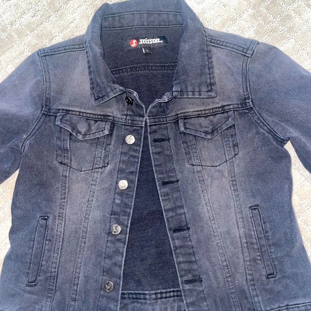 Black Jean Jacket Size XS - Image 2