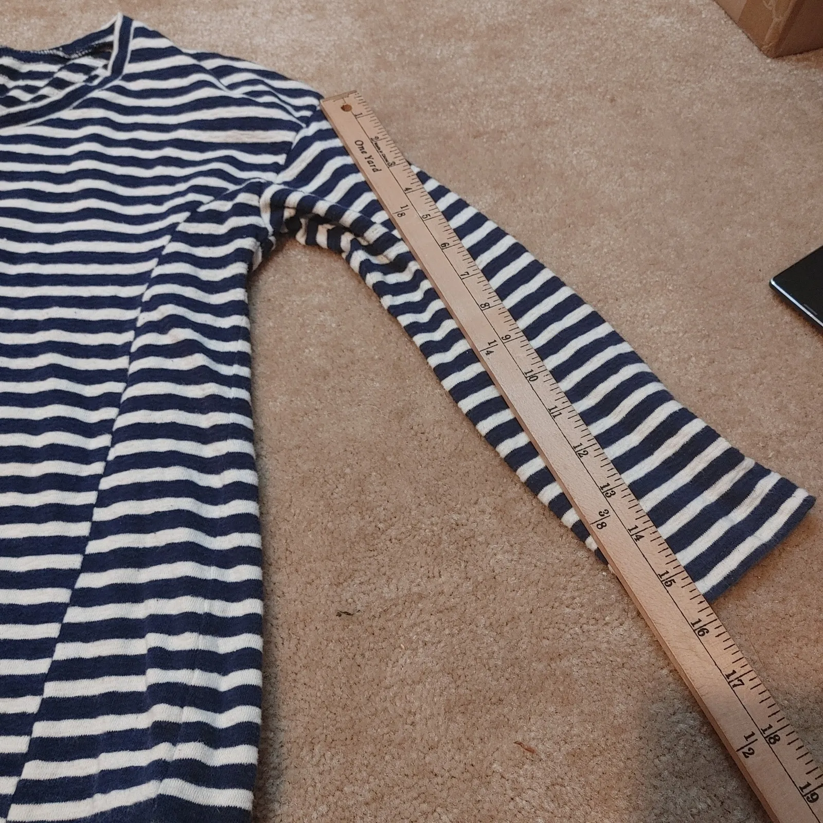 Madewell Size Small S Black White Stripes Striped Top Cotton Blouse Comfy - Image 3