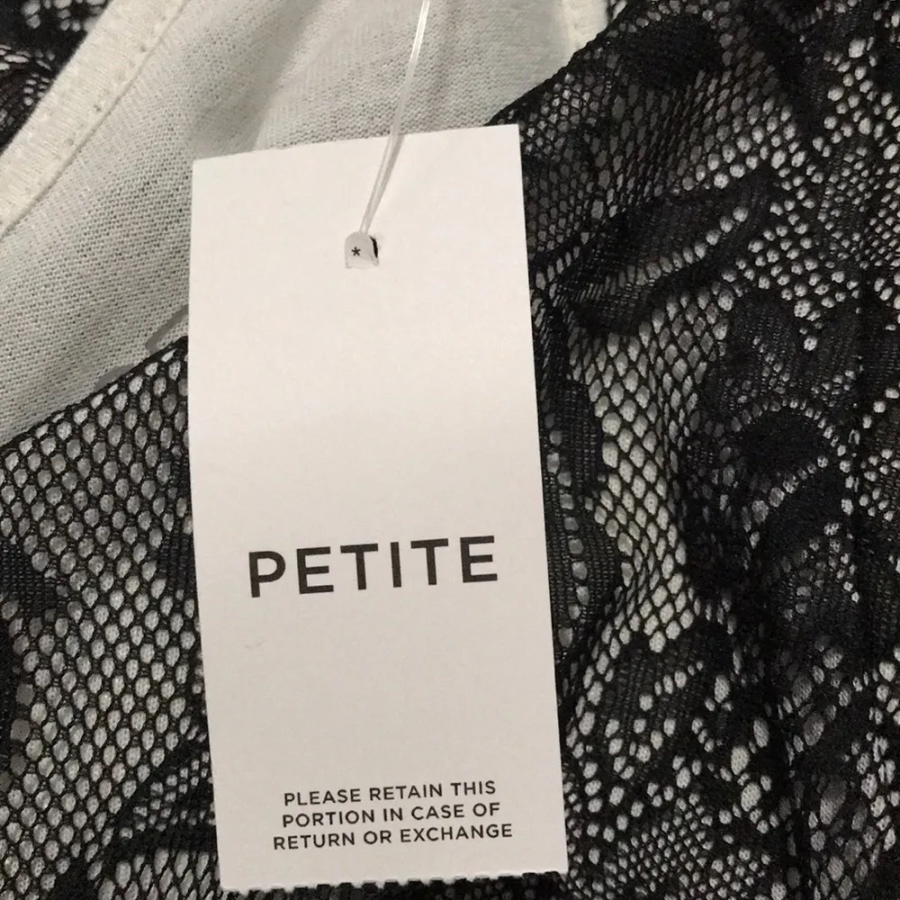 LOFT black floral lace overlay tank top - Image 5