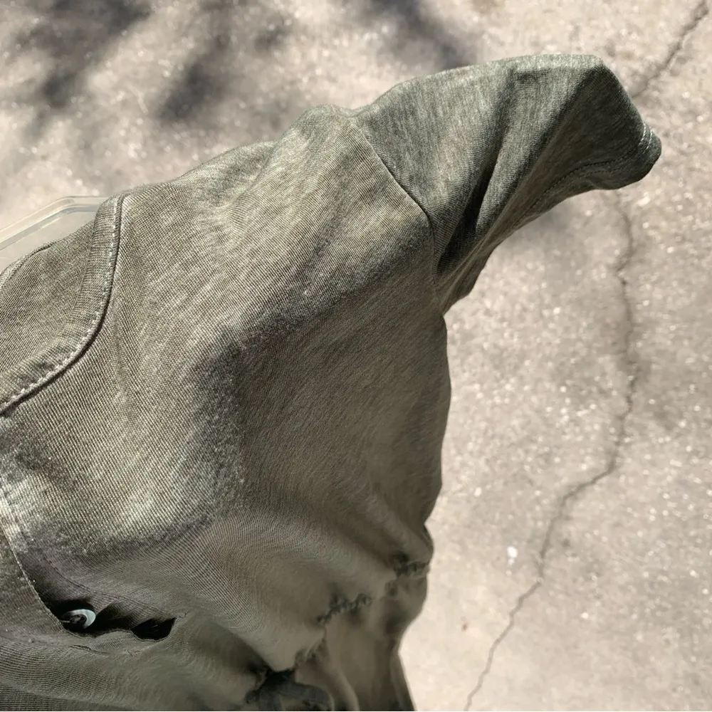 Allison Britney Olive Green Casual Jumpsuit Relaxed Fit and Elastic Waist Size S - Image 8