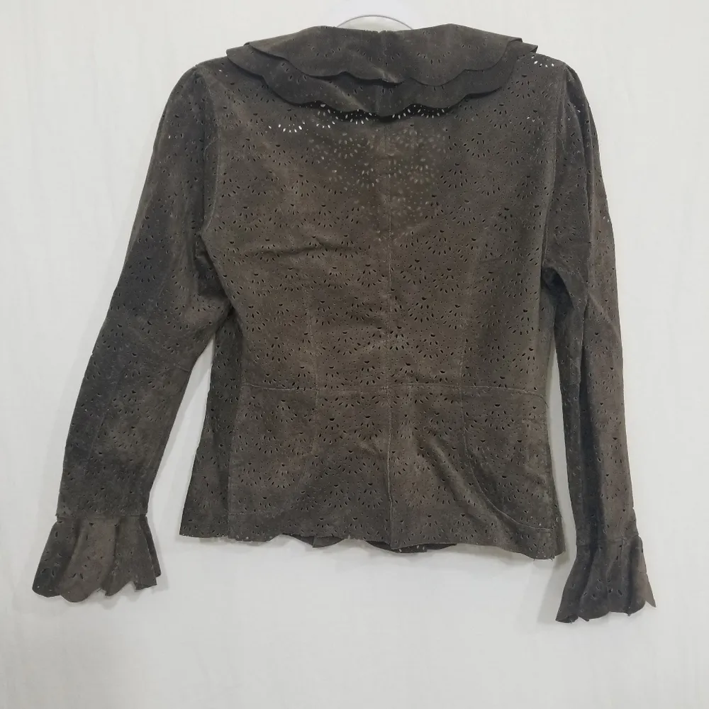 Coldwater Creek Suede Laser cut Jacket - Image 2