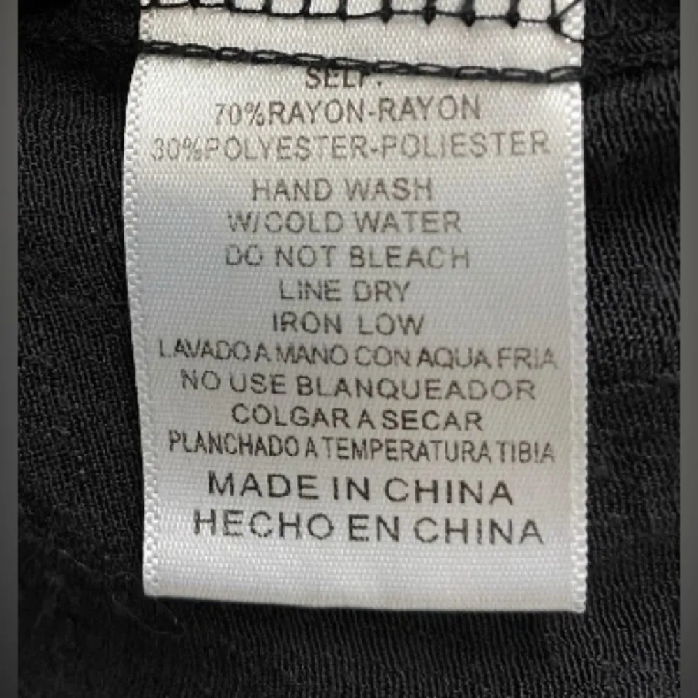 Listicle Women’s Small Black Sheer Button Down Distressed Style Long Sleeve Top - Image 4