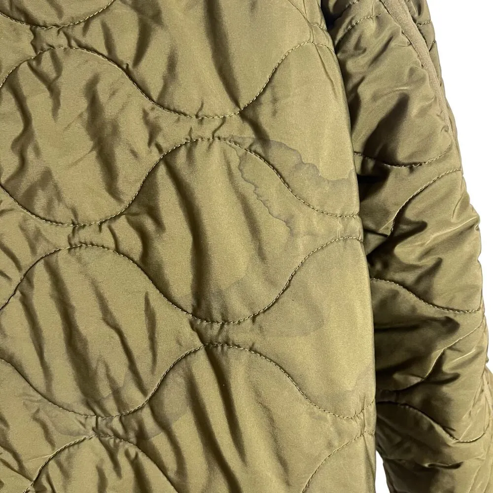 J.Crew Green Quilted Cocoon Signature Puffer Jacket with PrimaLoft Size Small - Image 10