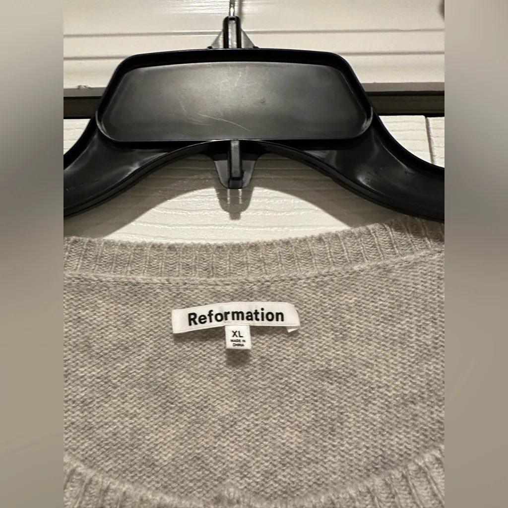 Reformation Clara Cashmere Crew Cardigan - Image 4