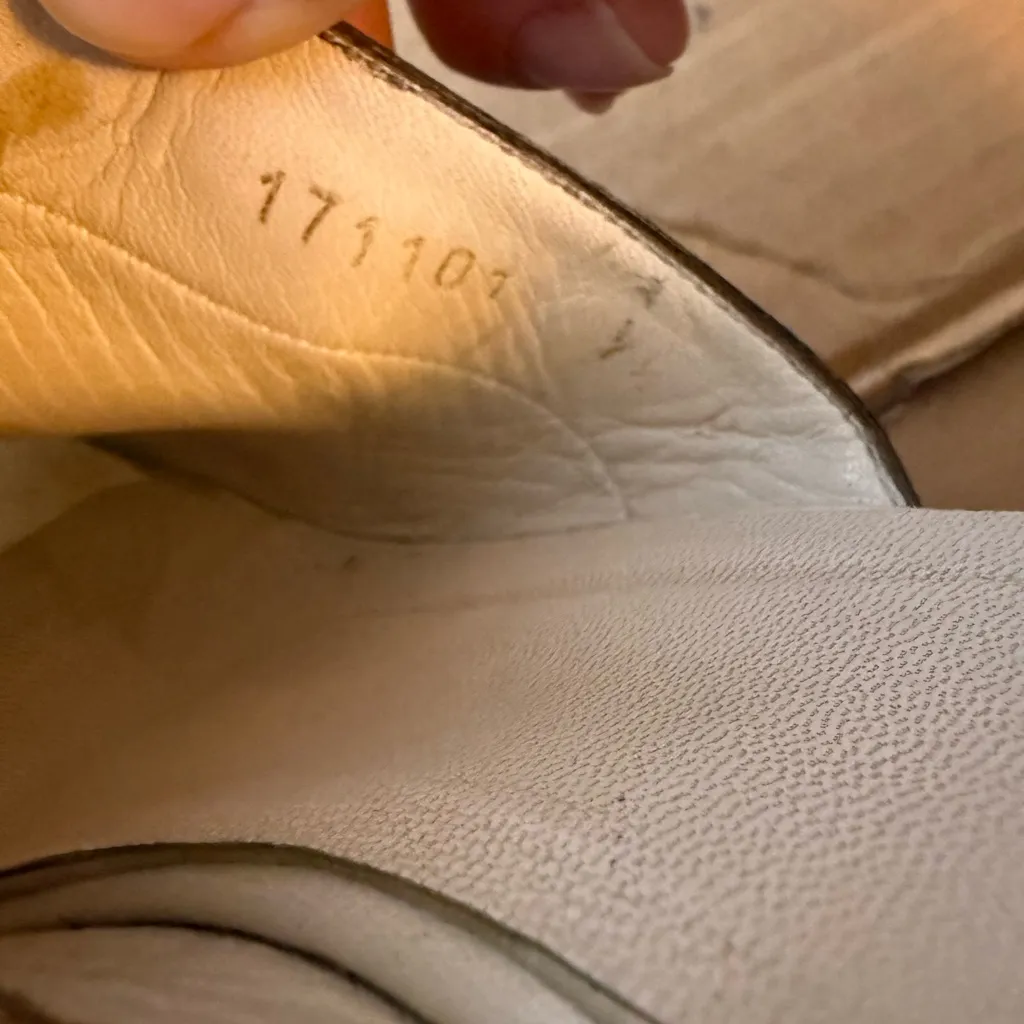 Gucci GG Canvas Espadrille Peeptoe Wedges - Image 8