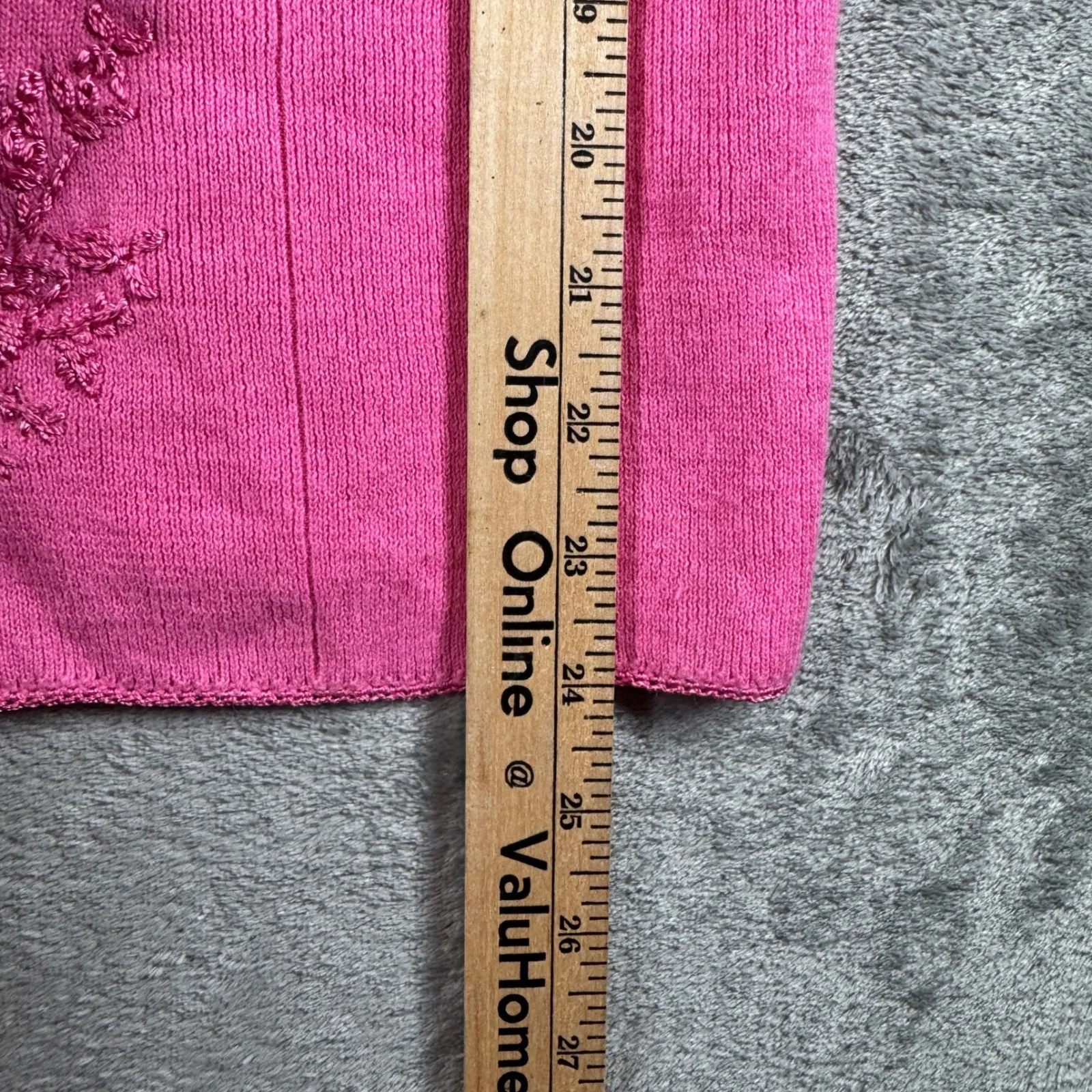 Jenny Cardigan Pink Knit Small Floral Embroider Cottagecore Vintage Y2K Feminine - Image 10