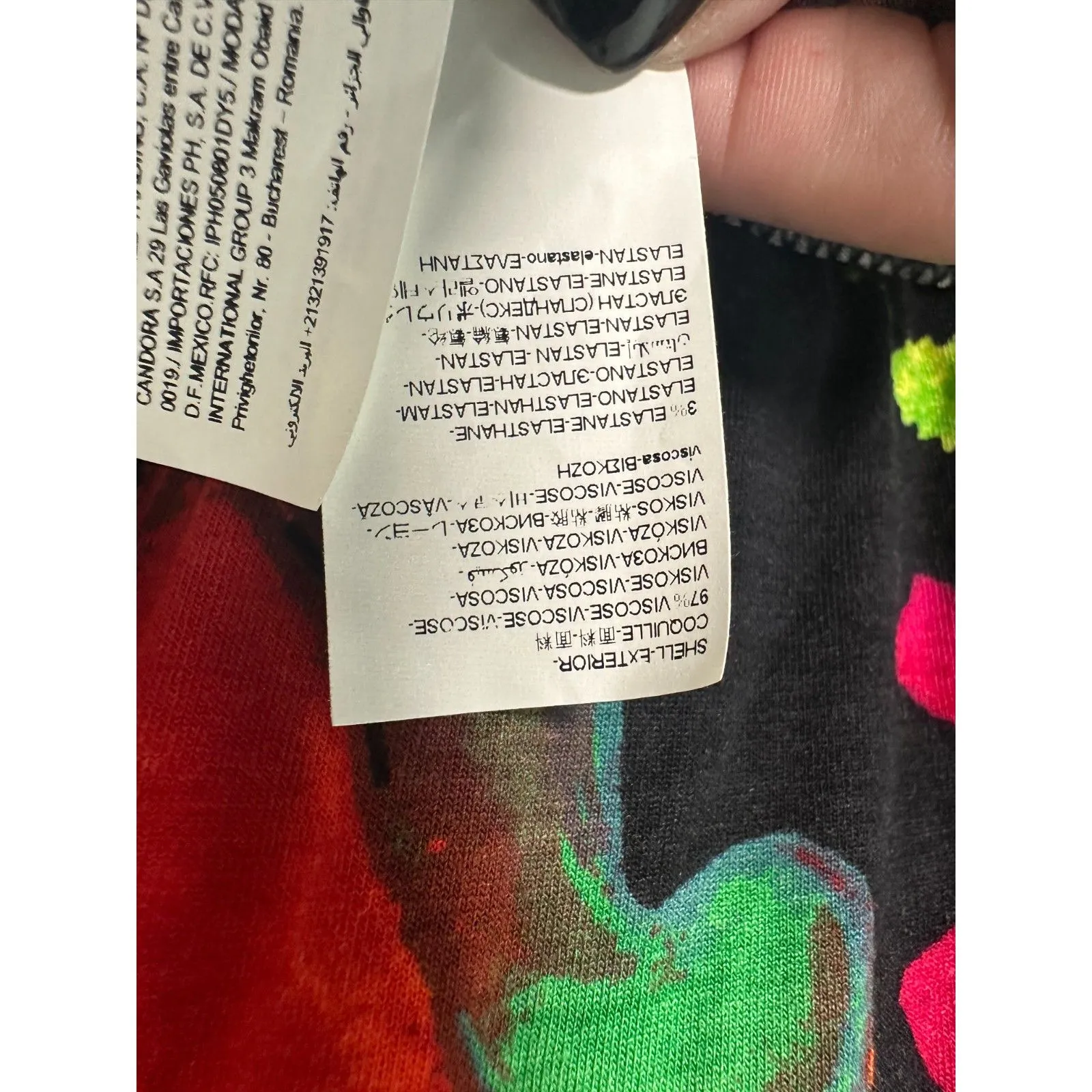 Desigual Cleopatra Faux Wrap Knee Length Dress Bright Bold Colorful Size Medium - Image 4