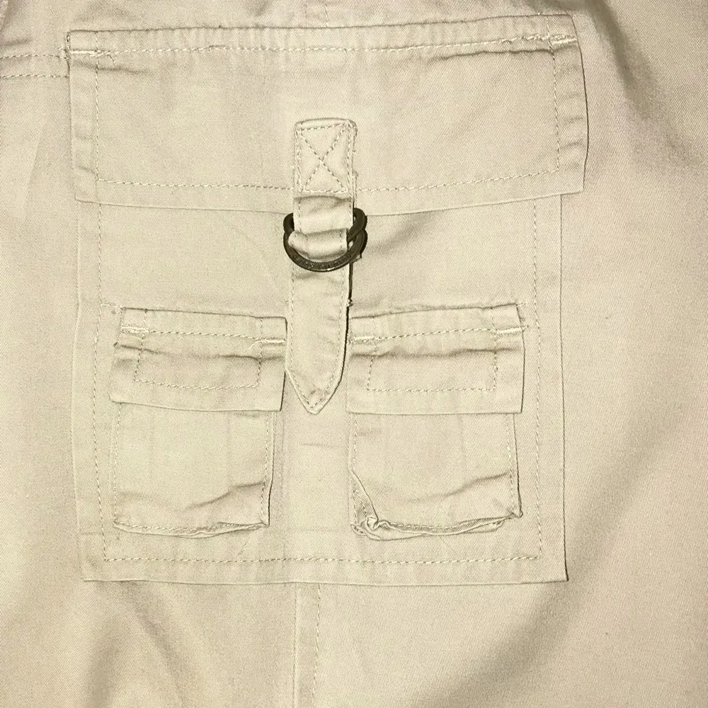 VTG 90’s Y2K Daisy Fuentes Khaki Mid Rise Wide Leg Parachute Utility Cargo Pants - Image 5