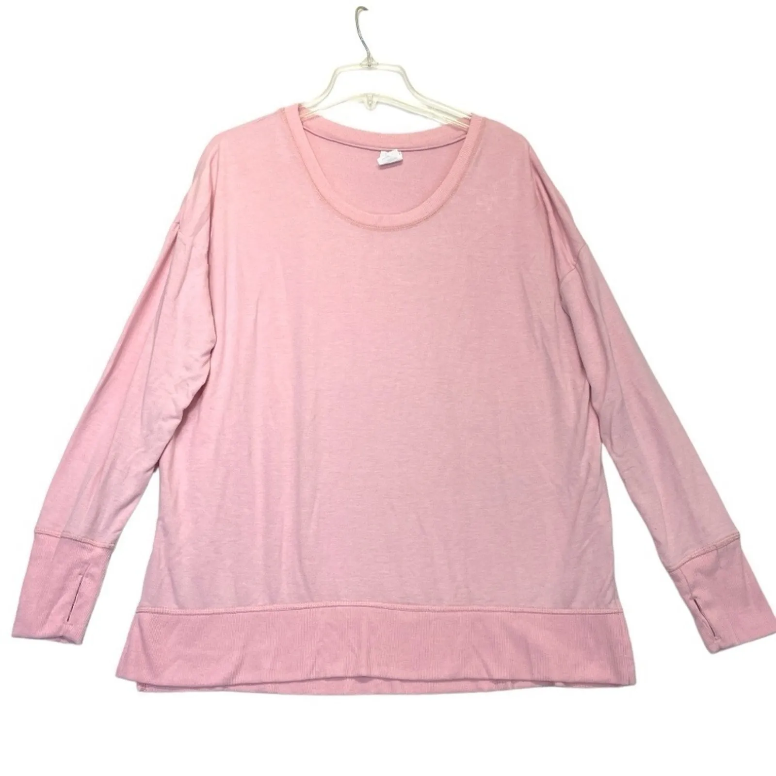 Avia Pink Sweatshirt Round scoop crewneck lightweight pastel Women’s Large 12-14 - Image 8