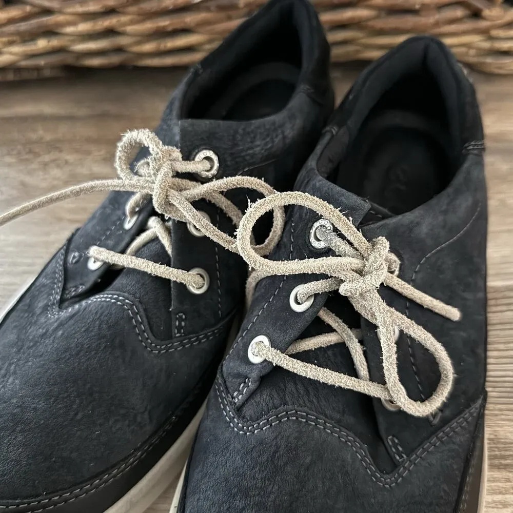 ECCO Black Nubuck Leather LaceUp Sneakers Women’s EU 39 (US 8 - Image 8