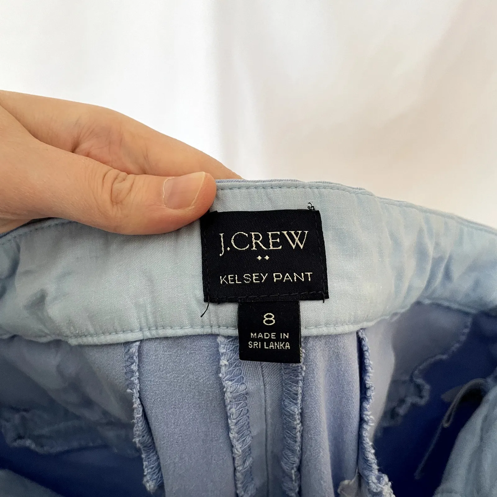 J.Crew kelsey pant women's size 8 sky blue work trousers straight leg med rise - Image 5