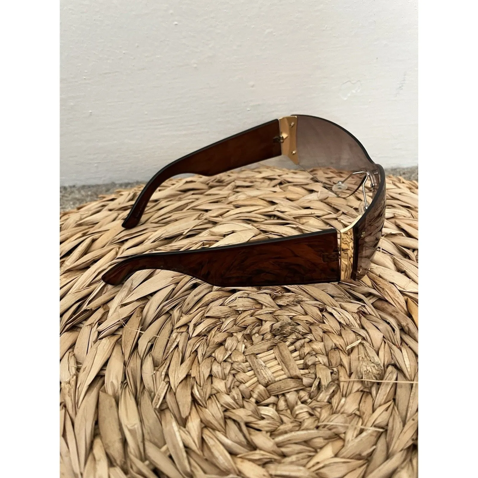 Unbranded Purple Pink Ombre Wraparound Rimless Shield Mask Sunglasses Stars - Image 3