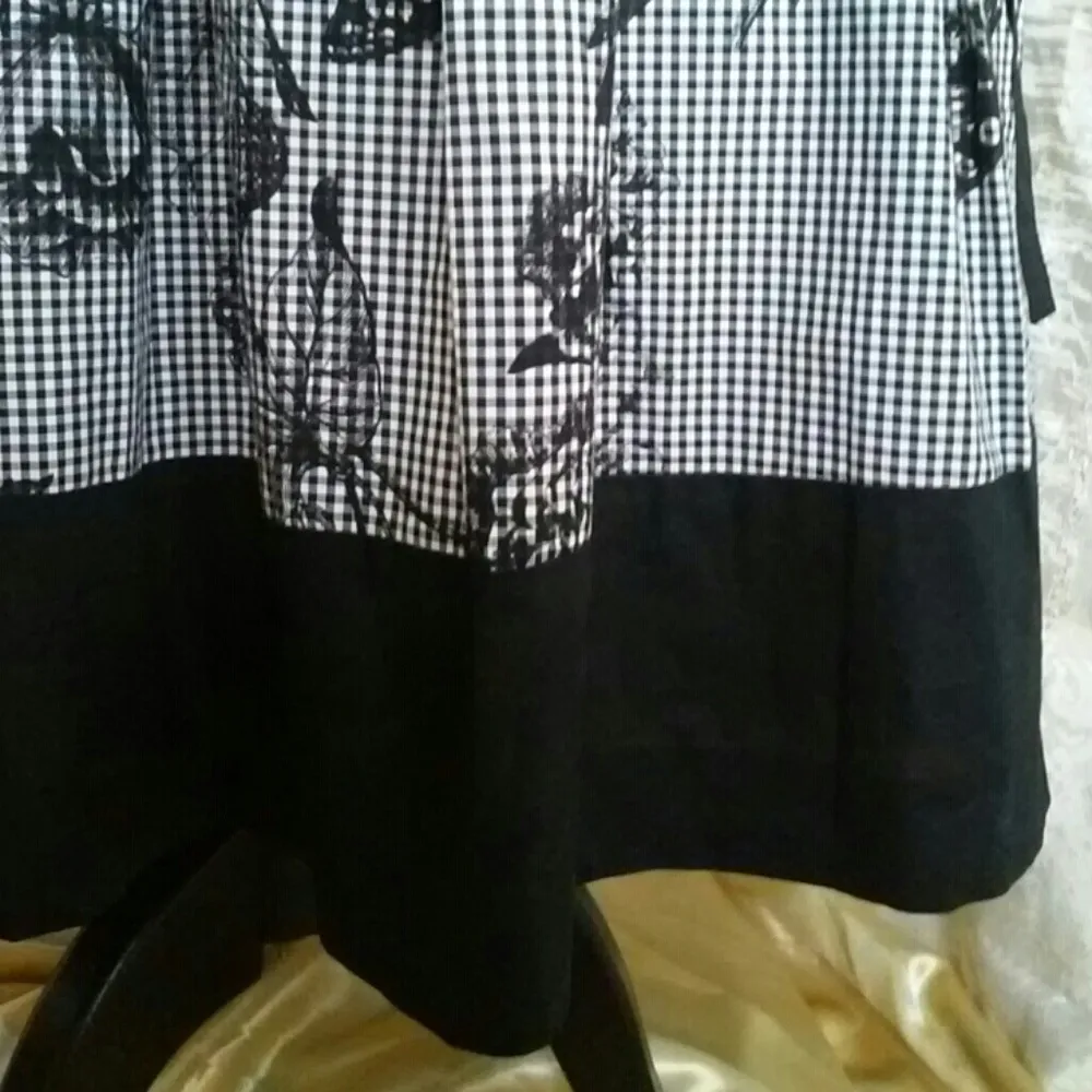 Talbots Gingham Floral Women's Skirt - Image 3