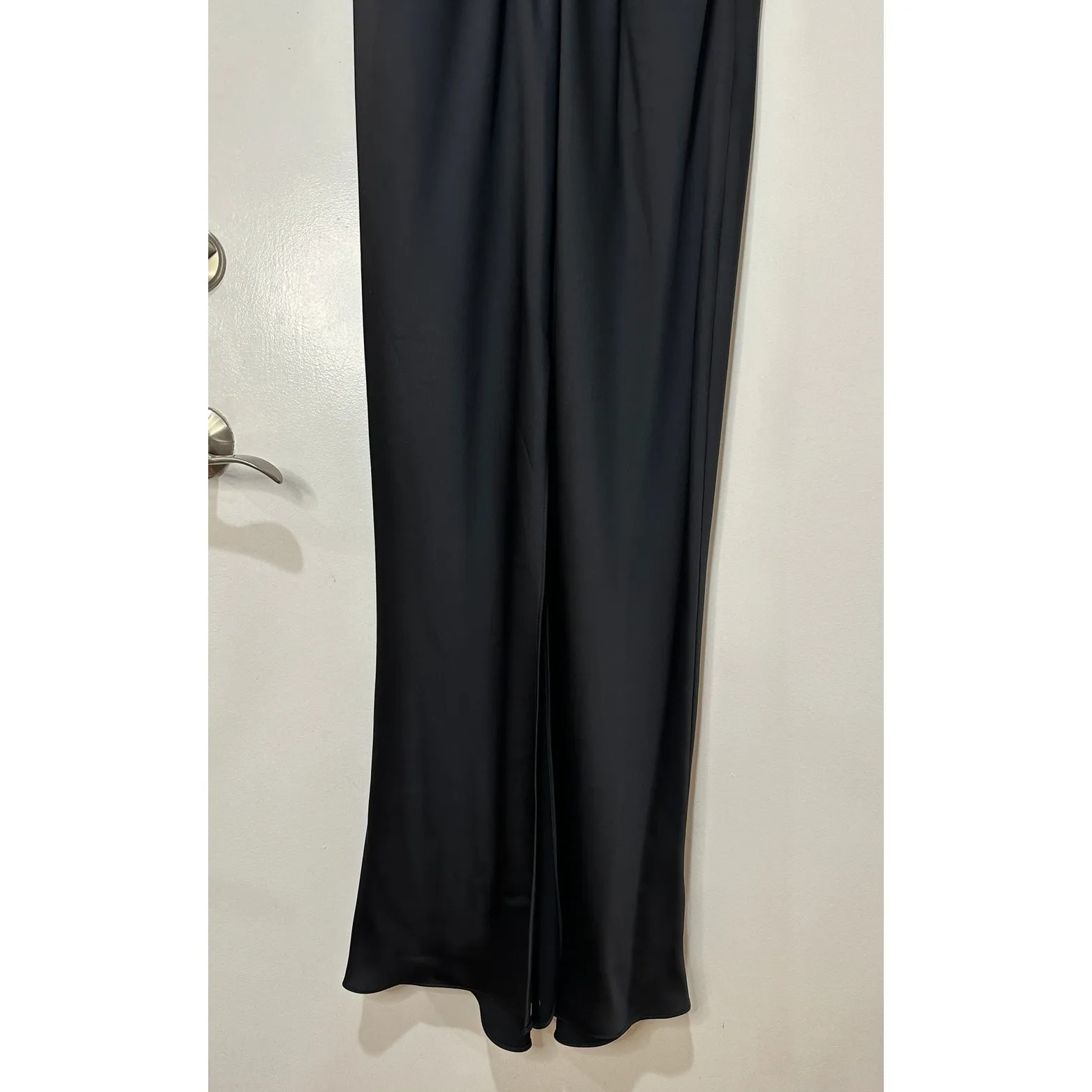 Ramy Brook Quinn Plunge-Neck Gown Dress Black Size 10 NWT Bold Front Slit - Image 7